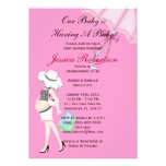 Baby Girl Shower, Cute Baby Umbrella with Gifts, Invite