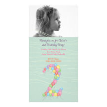 Baby Girls 2nd Birthday Party Photo Card Invite