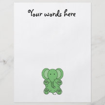 Baby green elephant flyer design