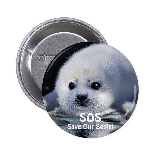BABY HARP SEAL Button Design