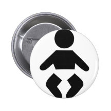 baby icon pregnant pinback buttons