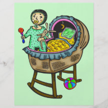 Baby In Crib With Toys Custom Flyer