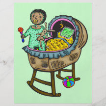 Baby In Crib With Toys Personalized Flyer