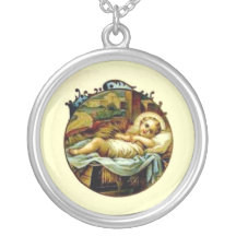 Baby Jesus Sterling Silver Necklace Pendent
