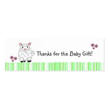 Baby Lamb Thank You Business Cards
