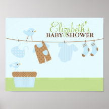 Baby Laundry Baby Shower Welcome Sign Print