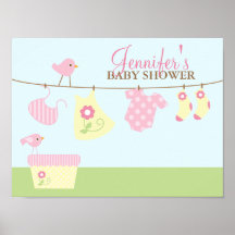Baby Laundry Baby Shower Welcome Sign Print