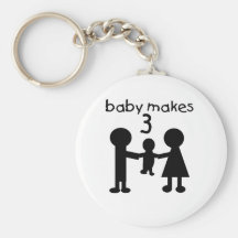 Baby Makes 3 Key Chains