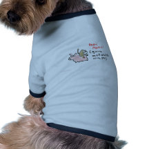 Baby Monkey (riding backwards on a pig) Dog T Shirt