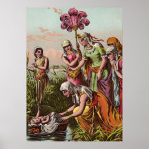 Baby Moses In A Basket Print