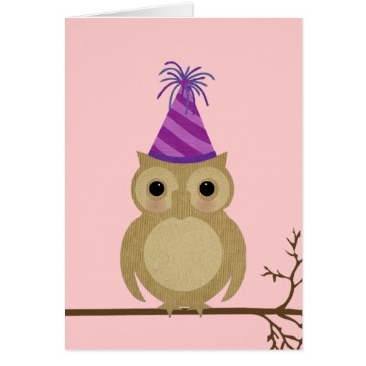 Baby Owl Birthday Card