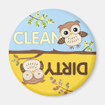 Baby Owls Clean Dirty Dishwasher Magnet