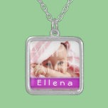 baby  photo necklace with name necklaces