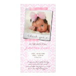 Baby Pink Damask Washi Tape Polaroid Thank You Personalised Photo Card