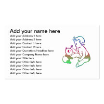 Baby playing with stuffed Panda Bear Business Cards
