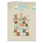Baby Quilt Shower Invitation Card