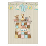 Baby Quilt Thank You, with Verse Greeting Cards
