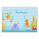 BABY SEA CRITTERS Thank you Note Card