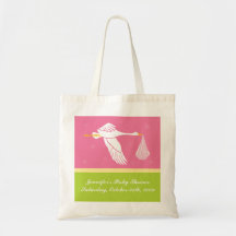 Baby Shower Bag - Pink and Green