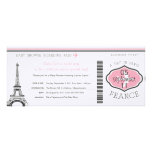 Baby Shower Boarding Pass to Paris Invite