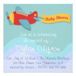 Baby Shower: Colourful & Adorable Cartoon Aeroplan Invitation