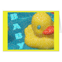 Baby Shower Ducky Greeting Cards