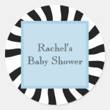 Baby Shower Envelope Seal Round Sticker
