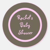 Baby Shower Envelope Seal Round Sticker