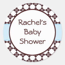 Baby Shower Envelope Seal Round Sticker