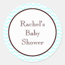 Baby Shower Envelope Seal Round Sticker