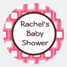 Baby Shower Envelope Seal Round Stickers