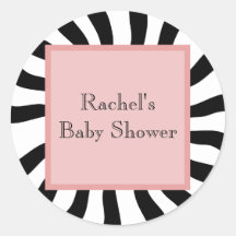 Baby Shower Envelope Seal Round Stickers