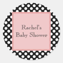 Baby Shower Envelope Seal Round Stickers
