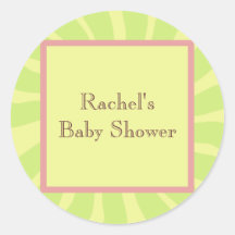 Baby Shower Envelope Seal Round Stickers