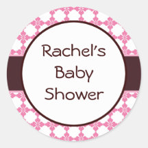 Baby Shower Envelope Seal Round Stickers