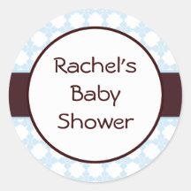 Baby Shower Envelope Seal Round Stickers