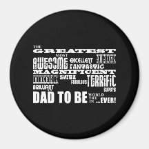 Baby Shower Greatest Best Future Fathers Dad to Be Refrigerator Magnets