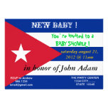 Baby Shower Invitation with Flag of Cuba