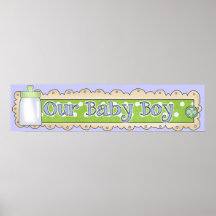 Baby Shower Party Banner Poster