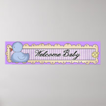 Baby Shower Party Banner Posters
