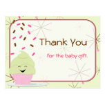 Baby Sprinkle Party Thank You in Pink Post Card