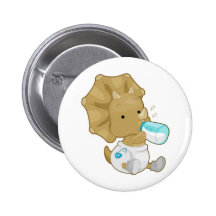 Baby Triceratops Buttons
