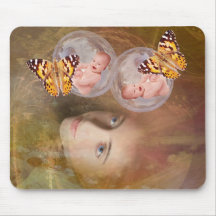 Baby twin boys or girls mouse pads