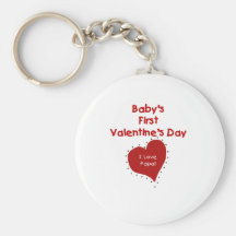 Baby Valentine I Love Papa Keychains