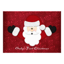 Babys 1st Christmas Invites