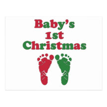 Baby's First Christmas Postcard
