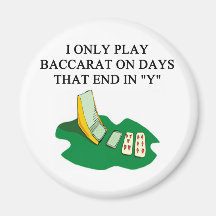 BACCARAT game player Fridge Magnet
