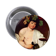 Bacchus by Caravaggio Pinback Buttons