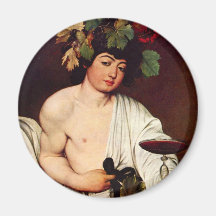 Bacchus by Caravaggio Refrigerator Magnets