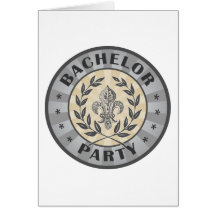 Bachelor Party Crest Design Card